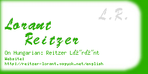 lorant reitzer business card